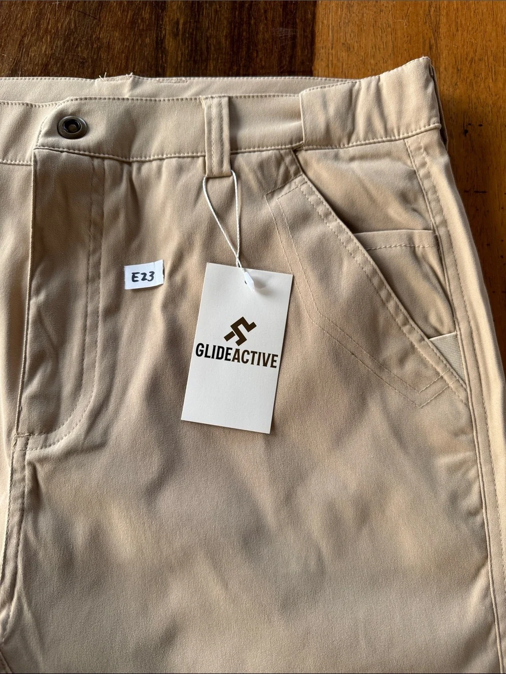 NWT GlideActive Khaki Beige Outdoor Performance Pants Size L-33